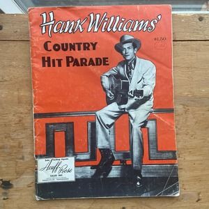 Hank Williams' Country Hit Parade 1950 Vintage Song Music Piano Guitar Vocal